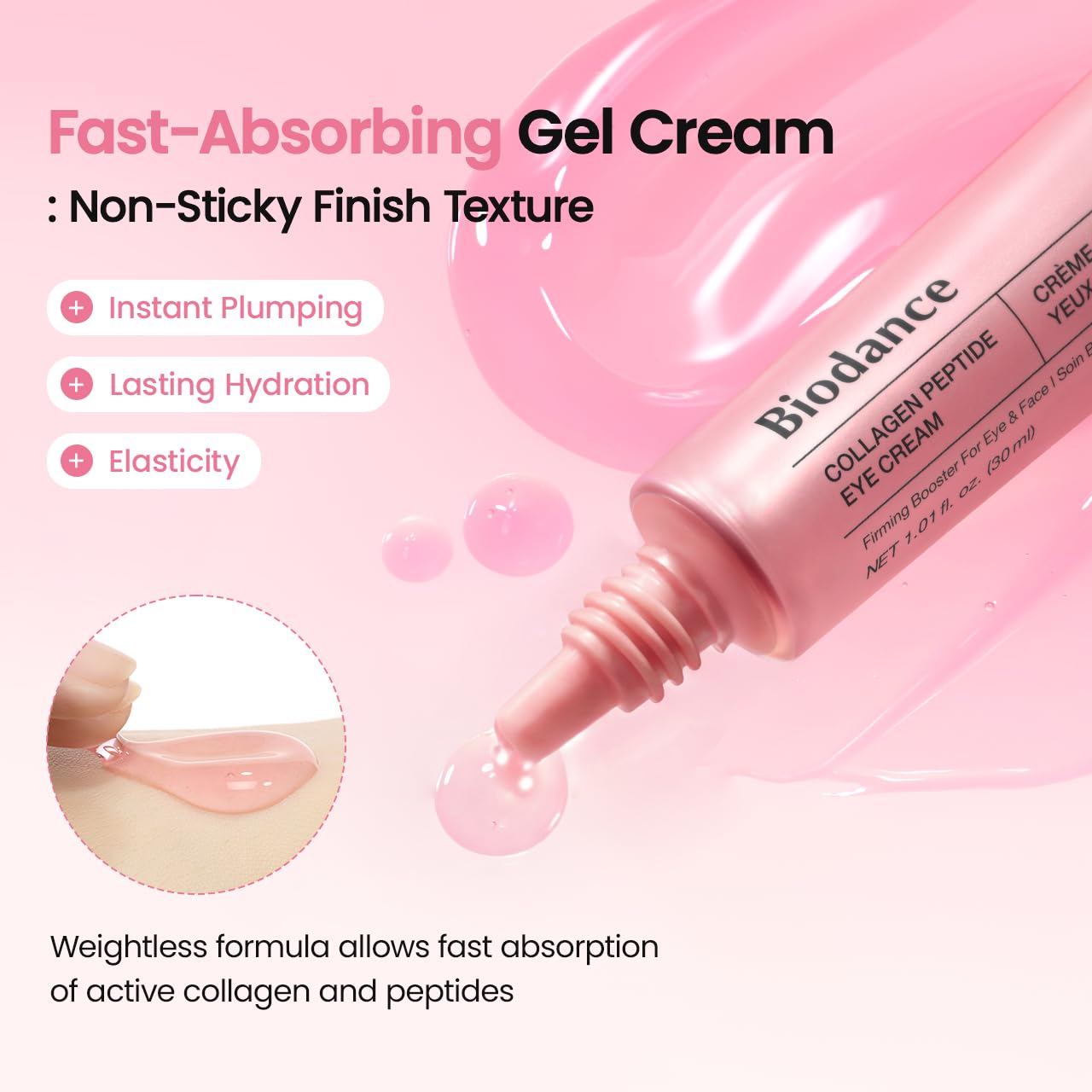 Crema para el Contorno de Ojos con Péptidos de Colágeno Biodance