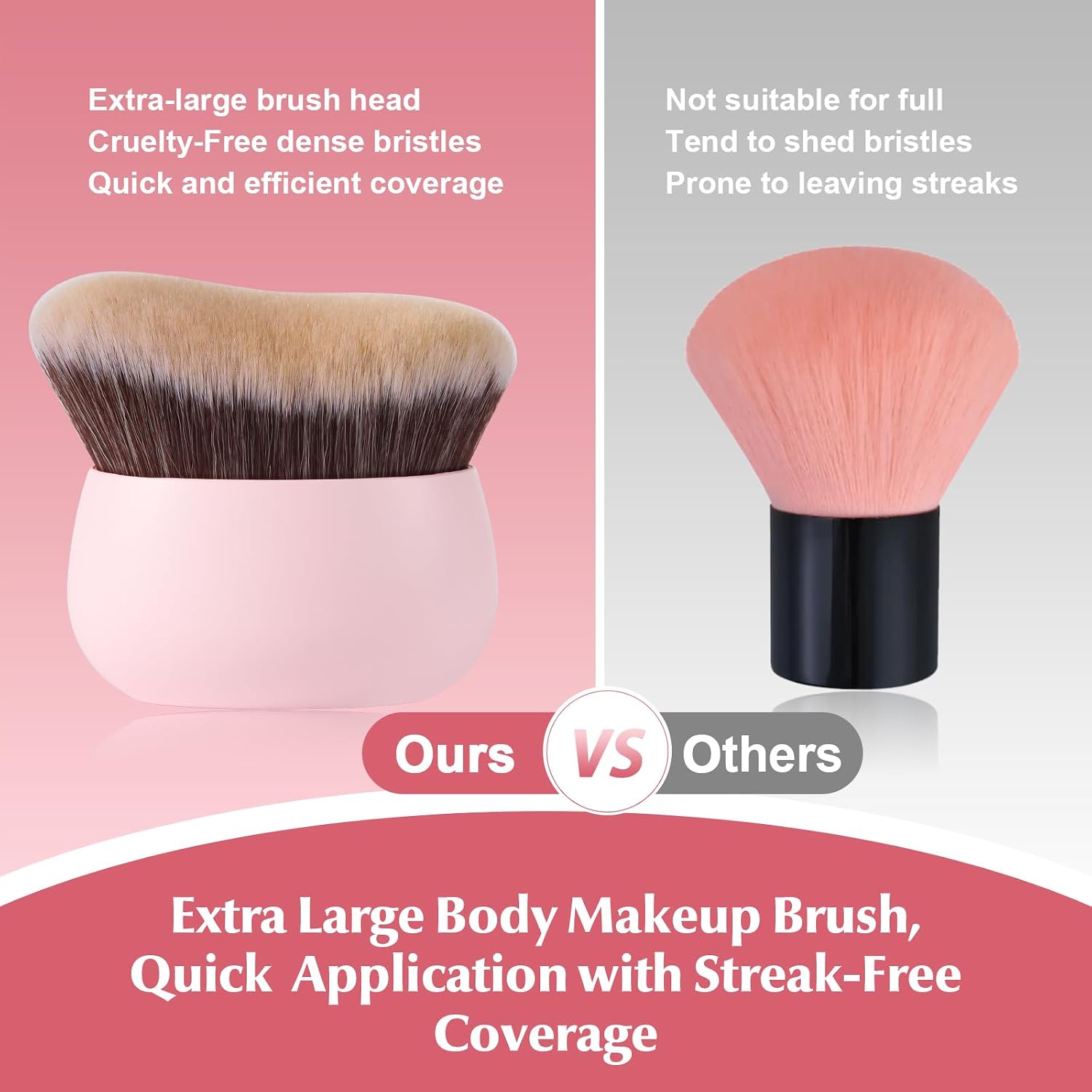 Brocha de maquillaje corporal extra grande