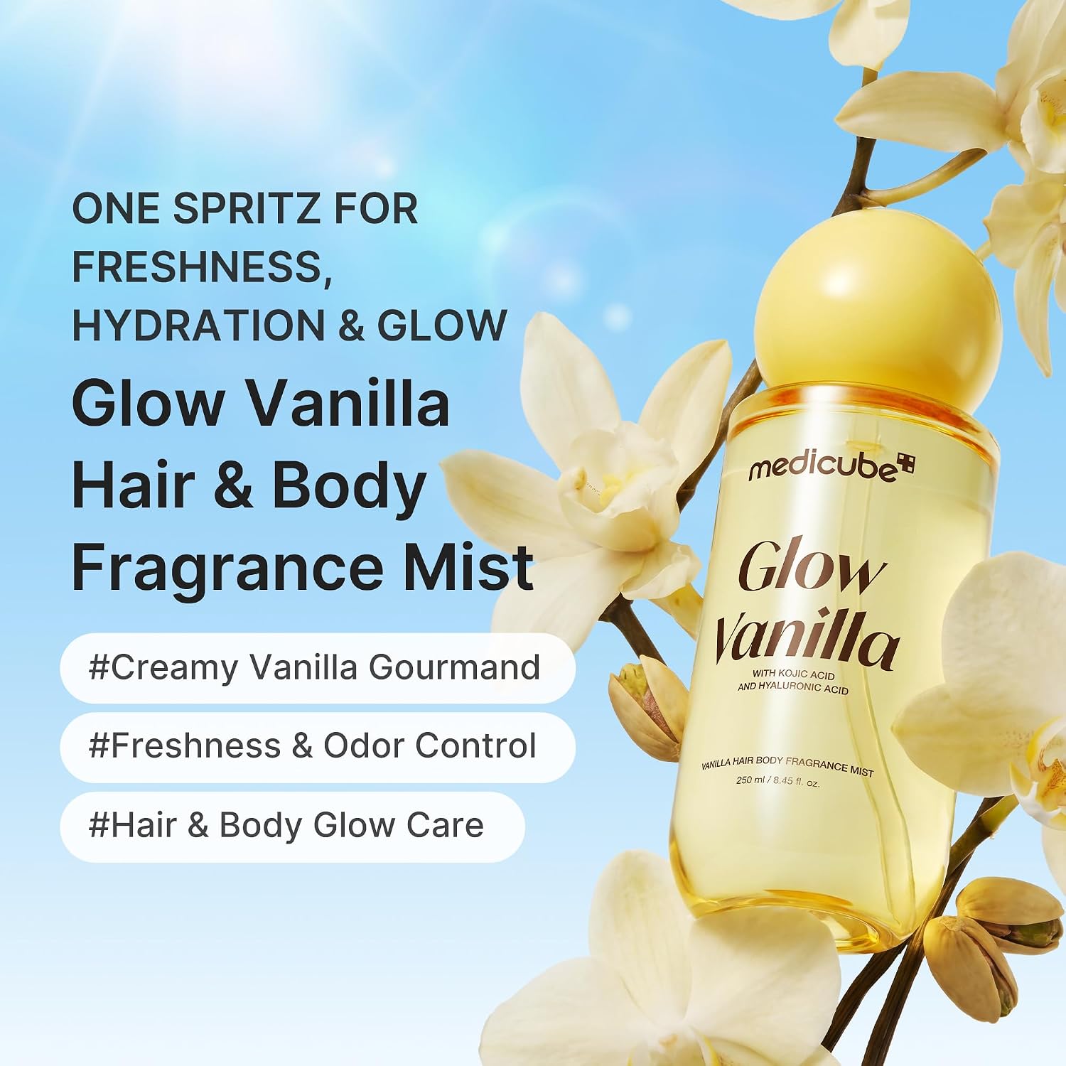 Mist para el cabello y el cuerpo Medicube Glow Vanilla
