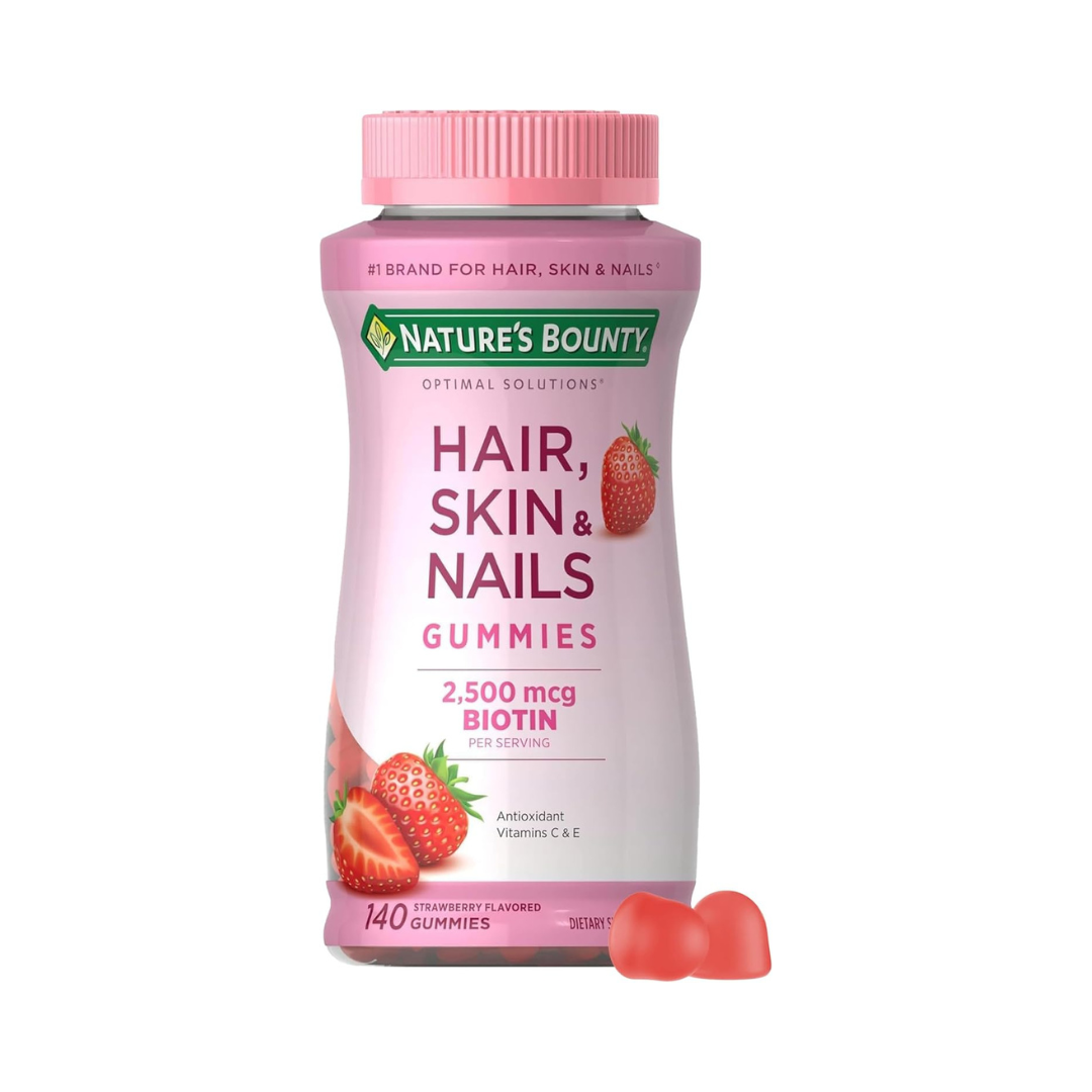 Suplemento en gomitas con biotina para cabello, piel y uñas 140 ct Nature's Bounty