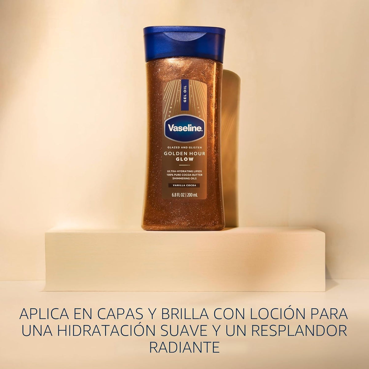 Aceite Corporal and Glisten Golden Hour Glow 200ml Vaseline