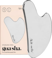 Kitsch GuaSha Facial de Acero Inoxidable – Herramienta de Masaje Facial