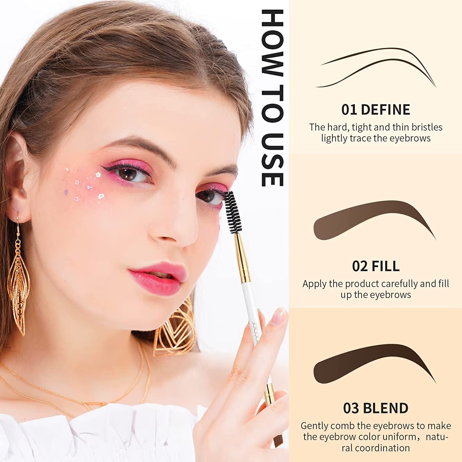 Single Eyebrow Brush docolor