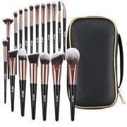 Set 18 brochas Kabuki con estuche profesional de maquillaje MAANGE