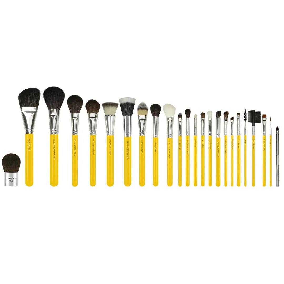 Brochas de maquillaje profesionales Studio Series, 24 Piezs con estuche enrollable BDELLIUM